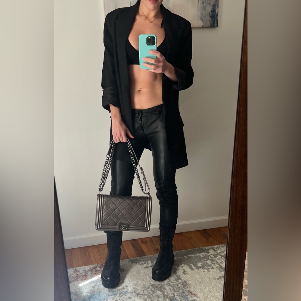 All saints genuine leather pants